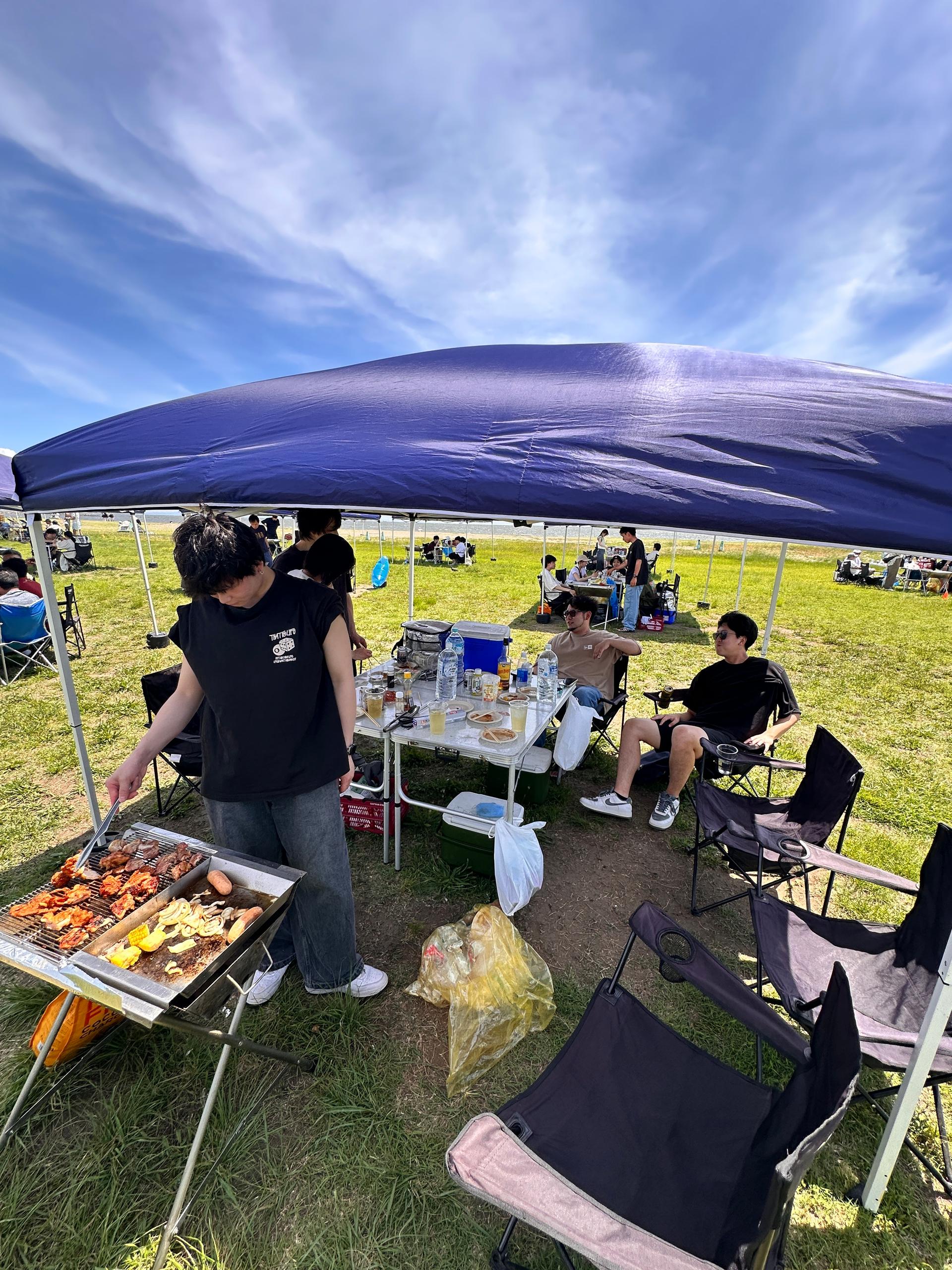 BBQでの集合写真